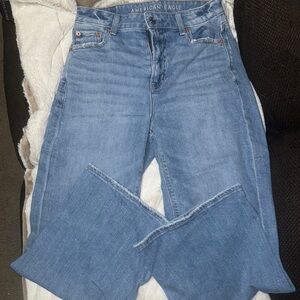 American Eagle Outfitters Blue Flare & Wide Leg Jeans